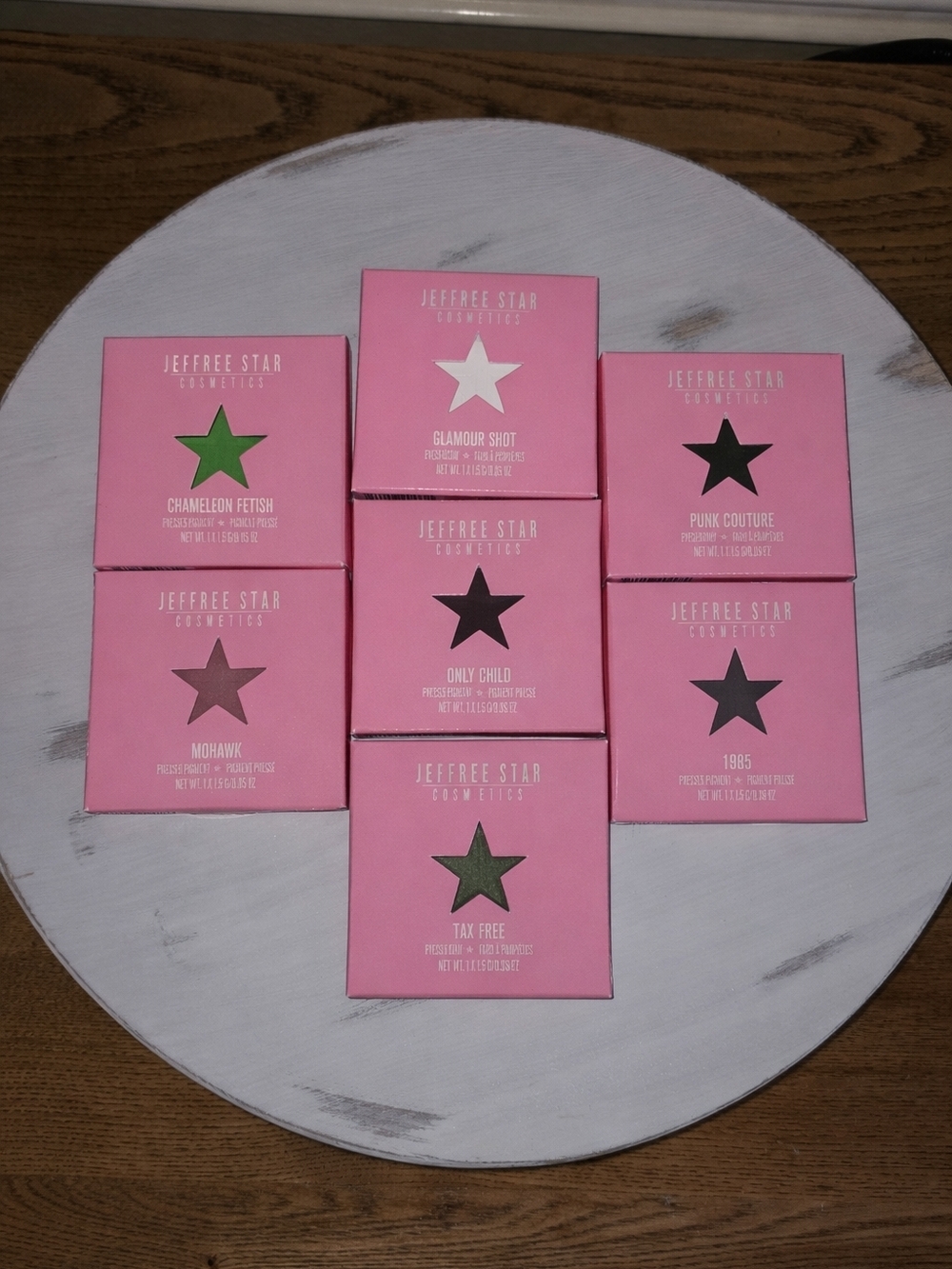 JEFFREE STAR Pressed Pigment Eye Shadow Singles NIB, Bundle of 7